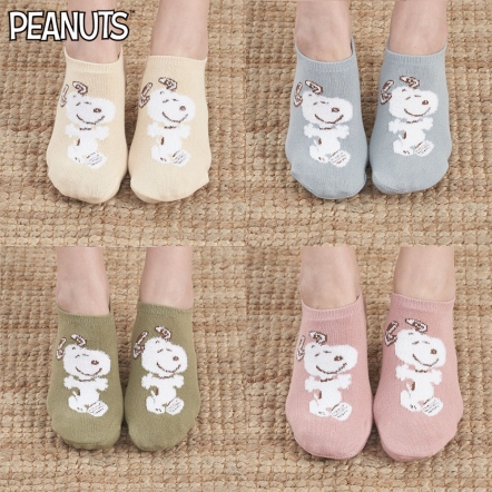 史努比奔跑隱形襪(卡其/藍/綠/粉)
