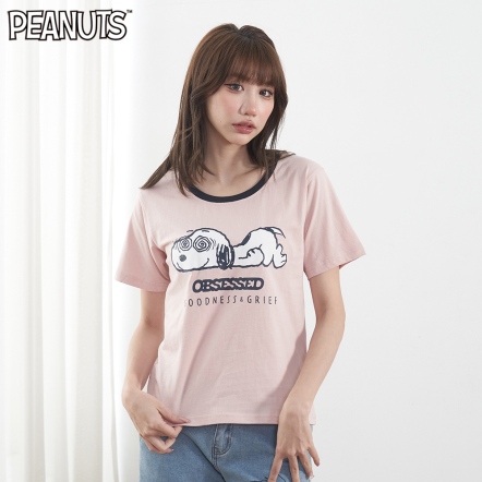 史努比頭暈暈短袖圓領T