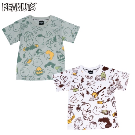 PEANUTS人物集兒童圓領短T