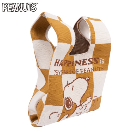 史努比75週年跳舞針織手提袋