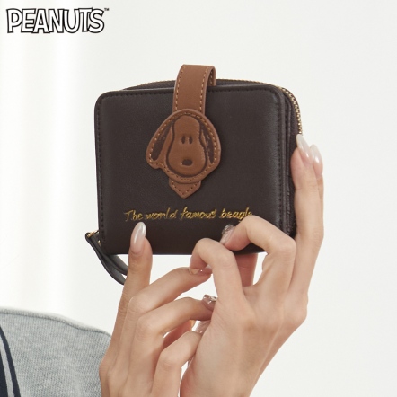史努比正臉扣帶短夾