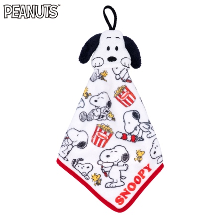 史努比大頭爆米花擦手巾