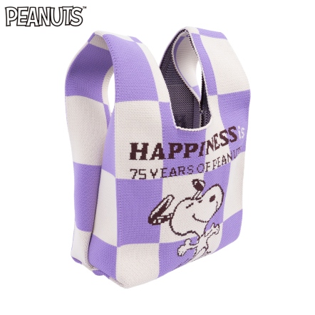 史努比75週年雀躍針織手提袋