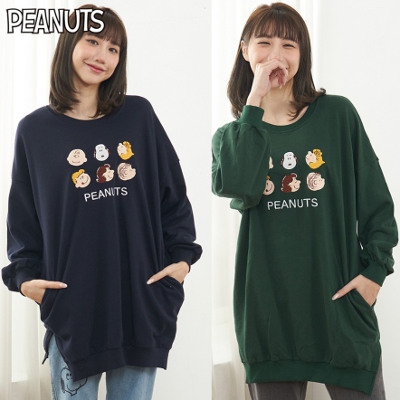 史努比與好朋友連身口袋長袖T恤