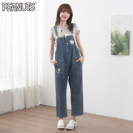 史努比和小黃鳥吊帶長褲