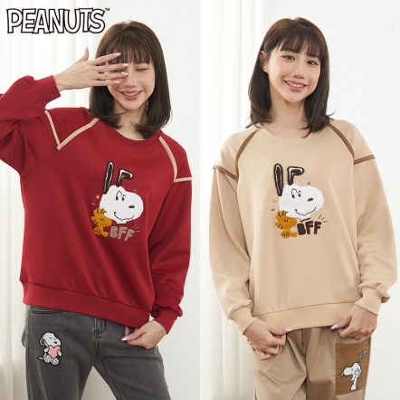 史努比胡士托BFF水手領裝飾邊大學T