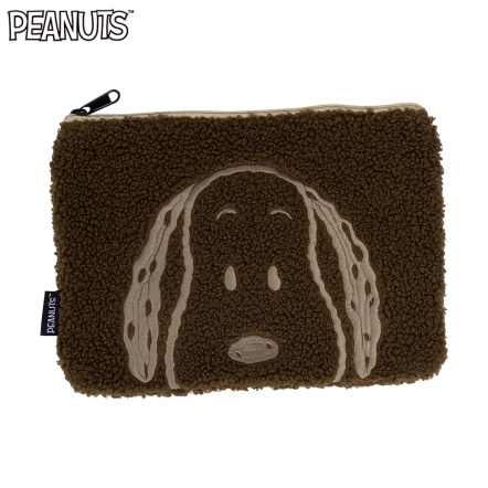 史努比經典臉大絨毛化妝包