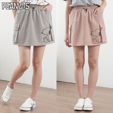史努比微笑日雙口袋抽繩輕盈褲裙