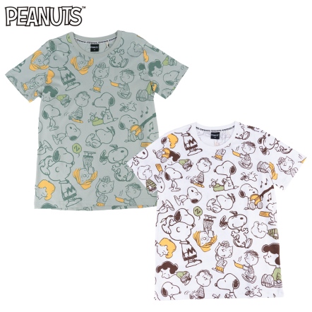 PEANUTS人物集男版短袖圓領T