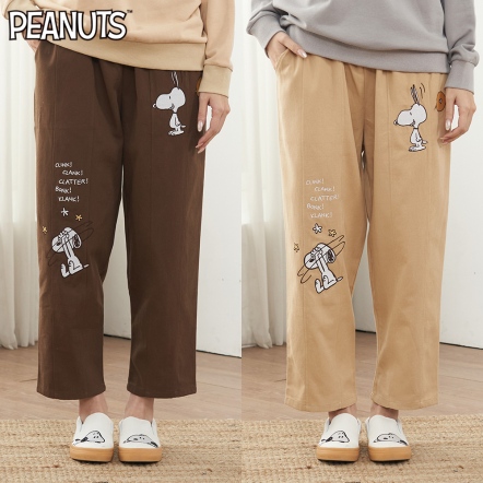 史努比頭昏眼花修飾瘦腿休閒褲