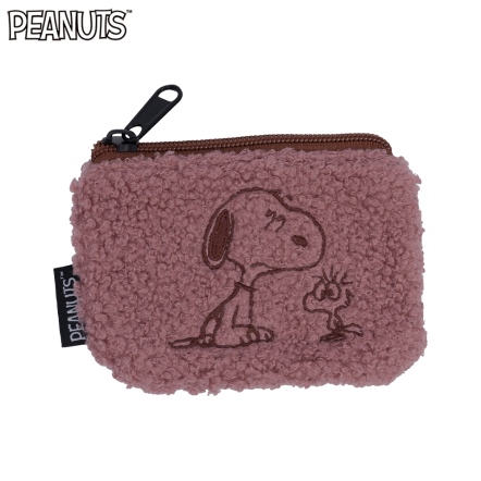 史努比往上看迷你絨毛化妝包