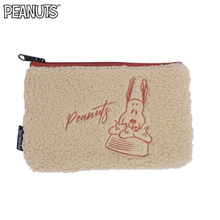 史努比狗碗飛小絨毛化妝包