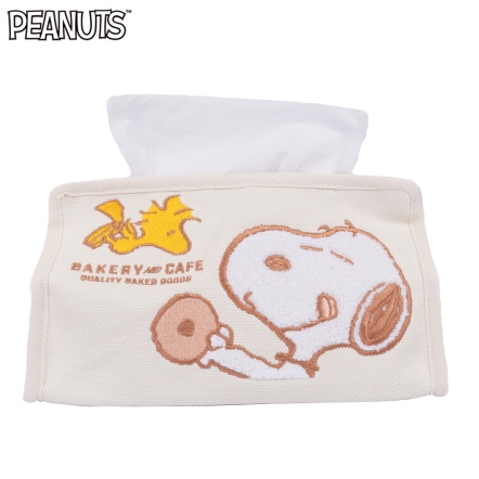 史努比米色甜甜圈帆布面紙套
