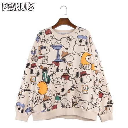 史努比兄弟滿版寬鬆大學T