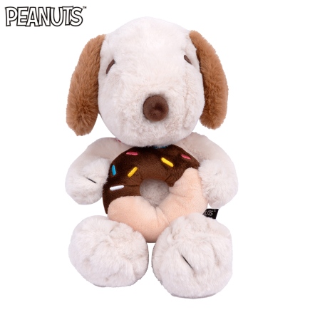 史努比抱甜甜圈坐姿玩偶(22cm)