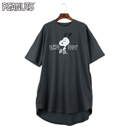 史努比翹耳朵日系寬鬆長版上衣