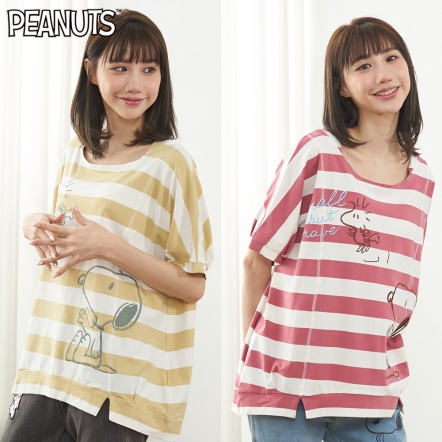 史努比對天望方圓領花苞短袖T恤