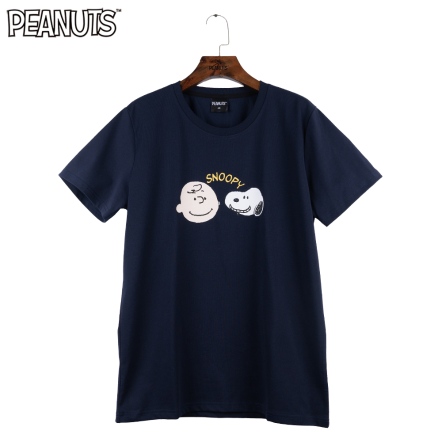 史努比與查理男版短袖圓領T