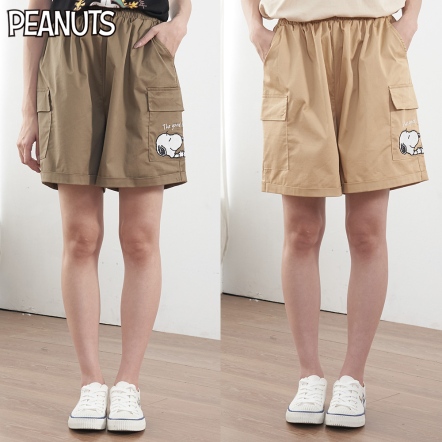 史努比好日子休閒口袋百慕達短褲