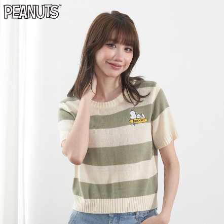 史努比躺躺短袖針織上衣