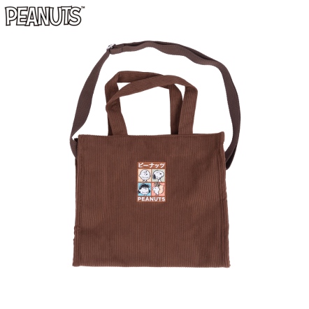 史努比朋友們燈芯絨手提/側背包