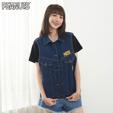 史努比牛仔背心外套