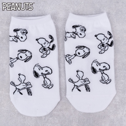 史努比滿版多變船襪