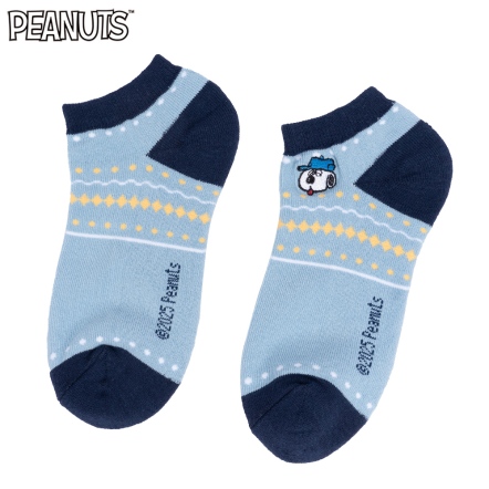 歐拉夫大頭電繡厚底船襪