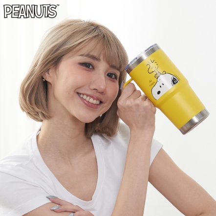 史努比與胡士托手把保溫杯