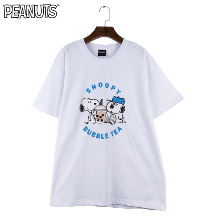 史努比兄弟珍奶短袖圓領短T(男女共版)