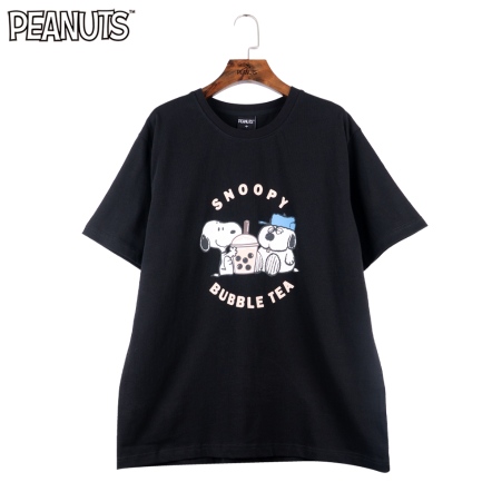 史努比兄弟珍奶短袖圓領短T(男女共版)
