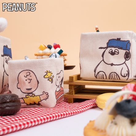 史努比甜點帆布收納盒
