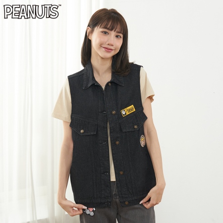史努比牛仔背心外套